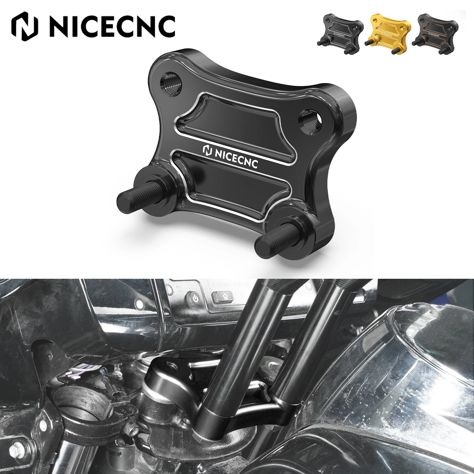 

For 2006-2023 Harley Street Glide FLHX Handlebar Riser Pull Back Plate Ultra Limited FLHTK 2014-23 Electra Glide Classic FLHTCU