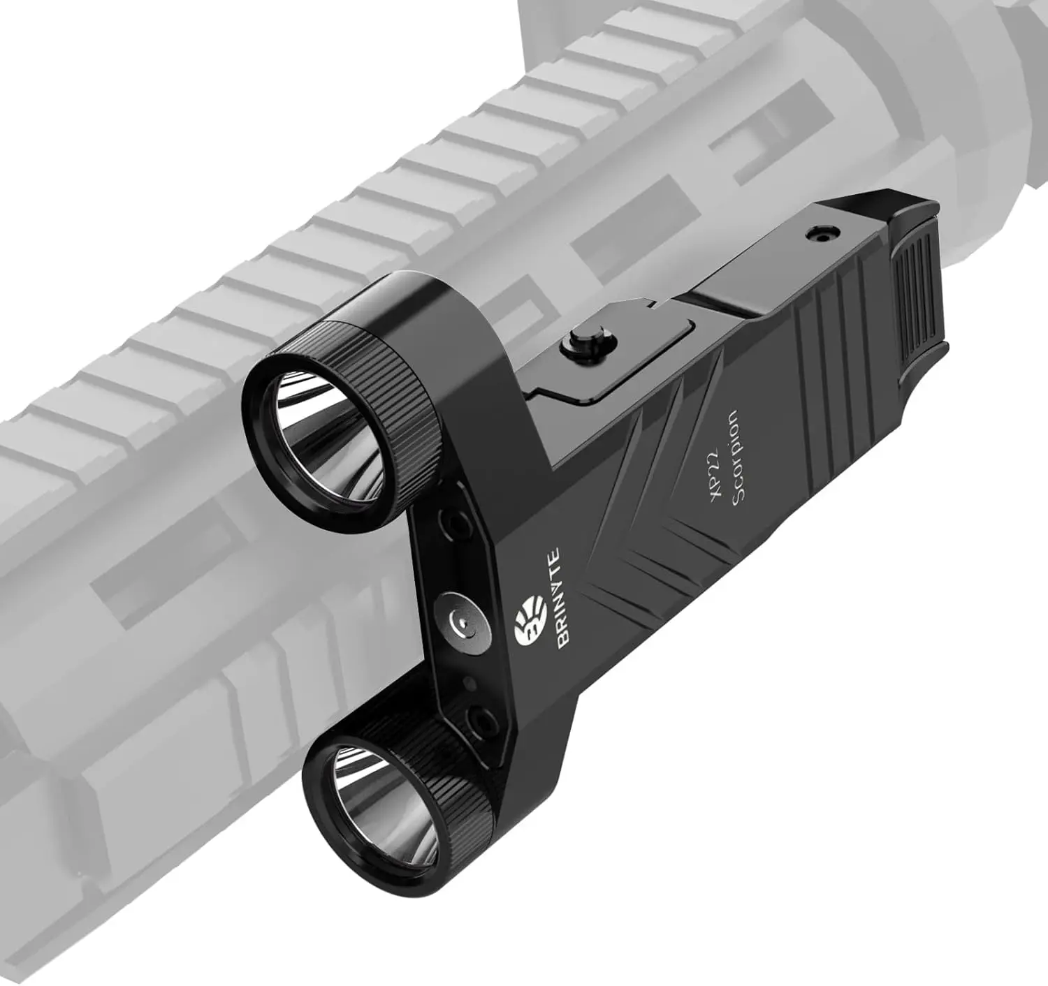 

Lumens LED Tactical Flashlight with Strobe, Low Profile Compact Weaponlight for Picatinny Rail Mount with Buil