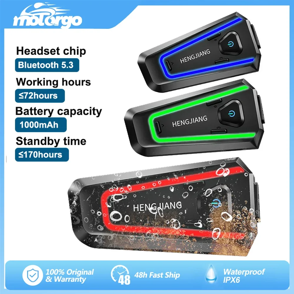 Motorcycle helmet headset A1 Voice Contro Motorcycle Wireless Hands-on Talking Headset with Tri-Color Ambient Light