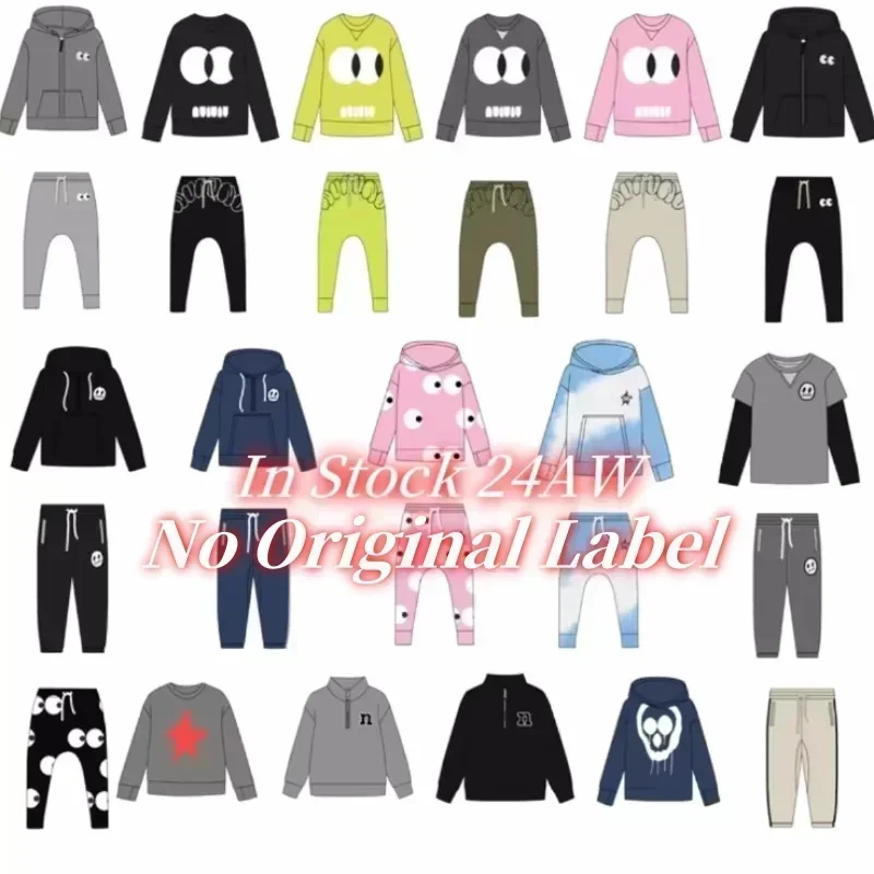 

In Stock!24 AW New Kids Cartoon Hoodie and Sweatpants Set Boys' Hooded Hoodie Jacket Girls' Sportswear Children's Clothes