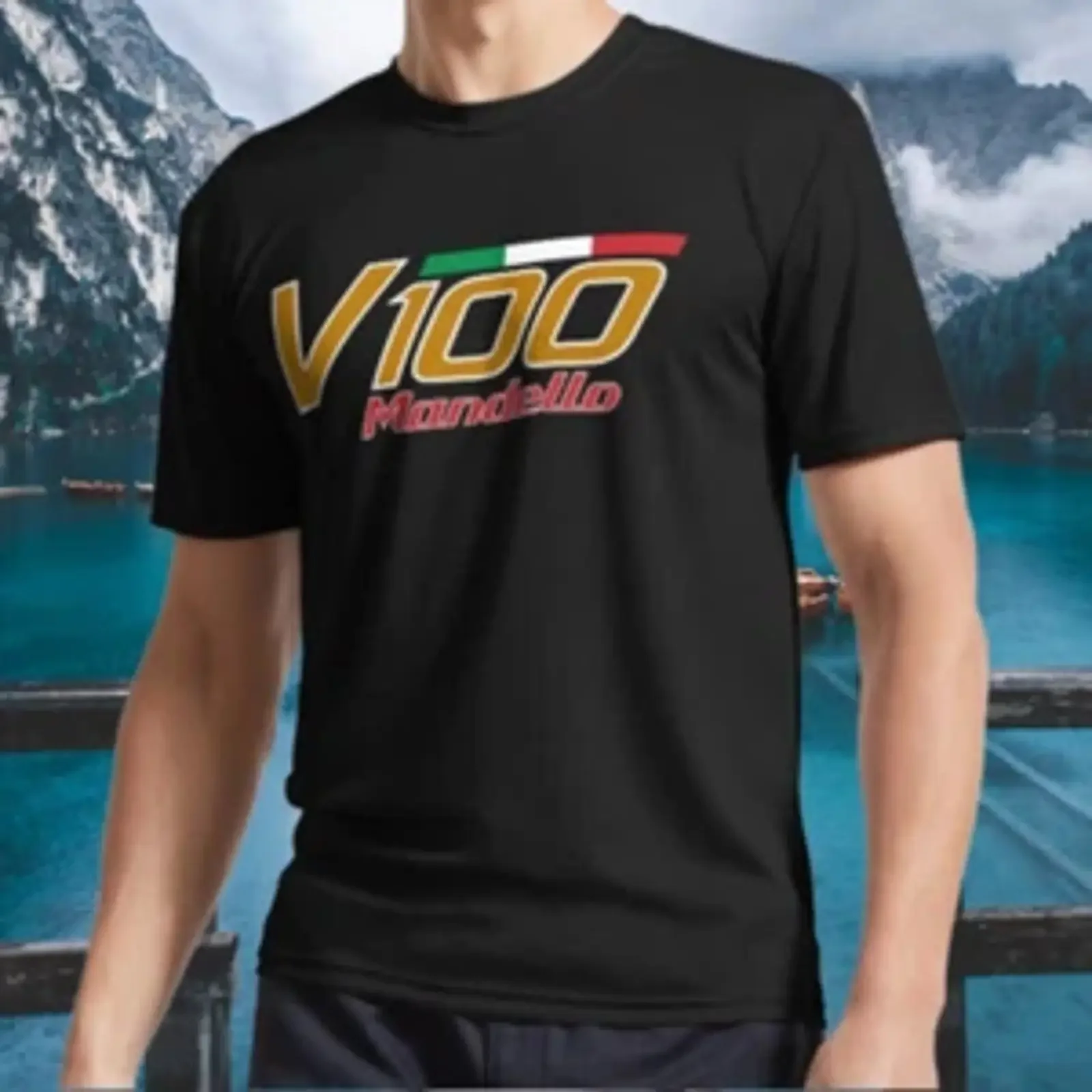 New V100 Mandello Logo T Shirt Fun Active Sizes S to 5XL vintage Washed Breathable Stretched designer clothes streetwear