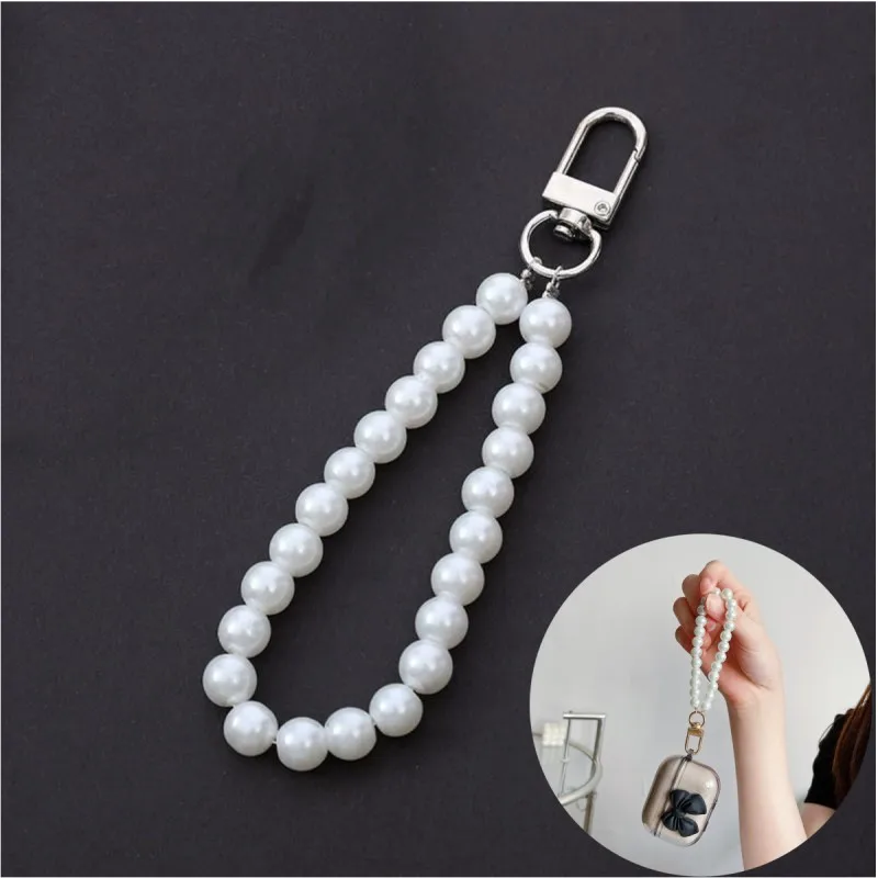 Pearl Keychain Bag Pendant Car Key Bracelet Ring Women's Cute Fashion Keychain Bag Pendant