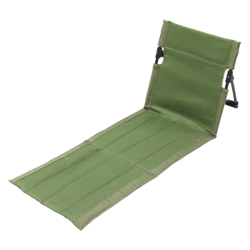 Outdoor Foldable Camping Chair Oxford Cloth Camping Floor Chair Garden Park Single Lazy Chair Backrest Cushion Picnic Back Chair image 6
