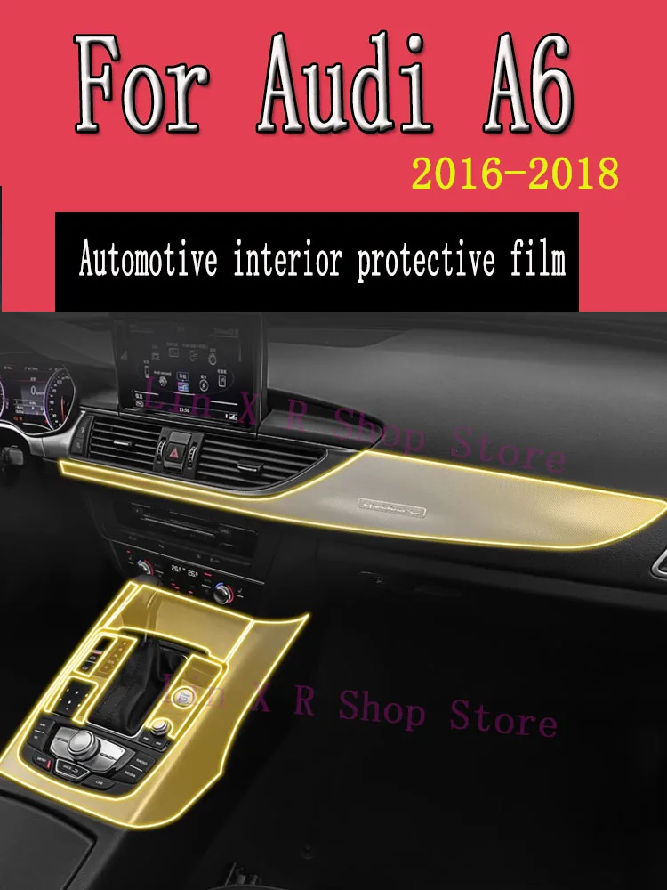 

For Audi A6 2016-2018 Gearbox Panel Navigation Automotive Interior Screen Protective Film TPU Anti-Scratch Sticker