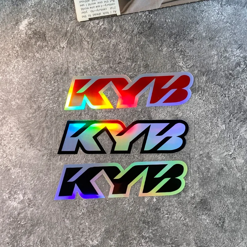 2PCS KYB Motorcycle Shock Absorber Stickers Waterproof Motorbike Front Forks Suspensions Logo Vinyl Decals Durable Decoration image 6