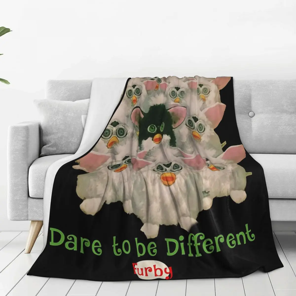 

Винтажное одеяло Furby Dare To Be Different, фланелевое одеяло для дивана, многофункциональное одеяло для дивана, постельные принадлежности, покрывало, одеяло