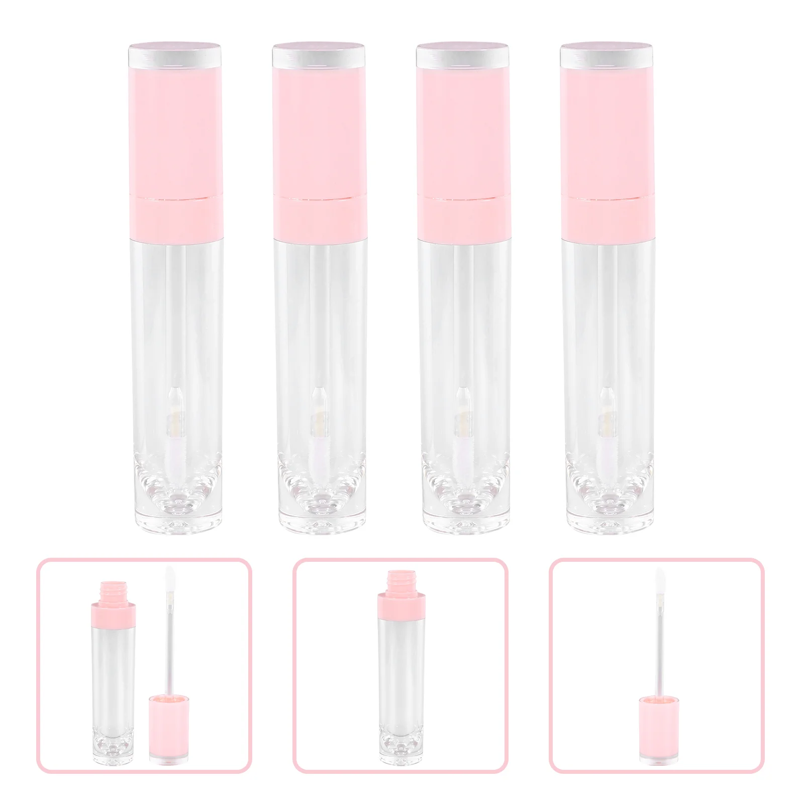 AfricTube de Jules Gloss Plumper Balm, Petits tubes HI en plastique, 4 pièces