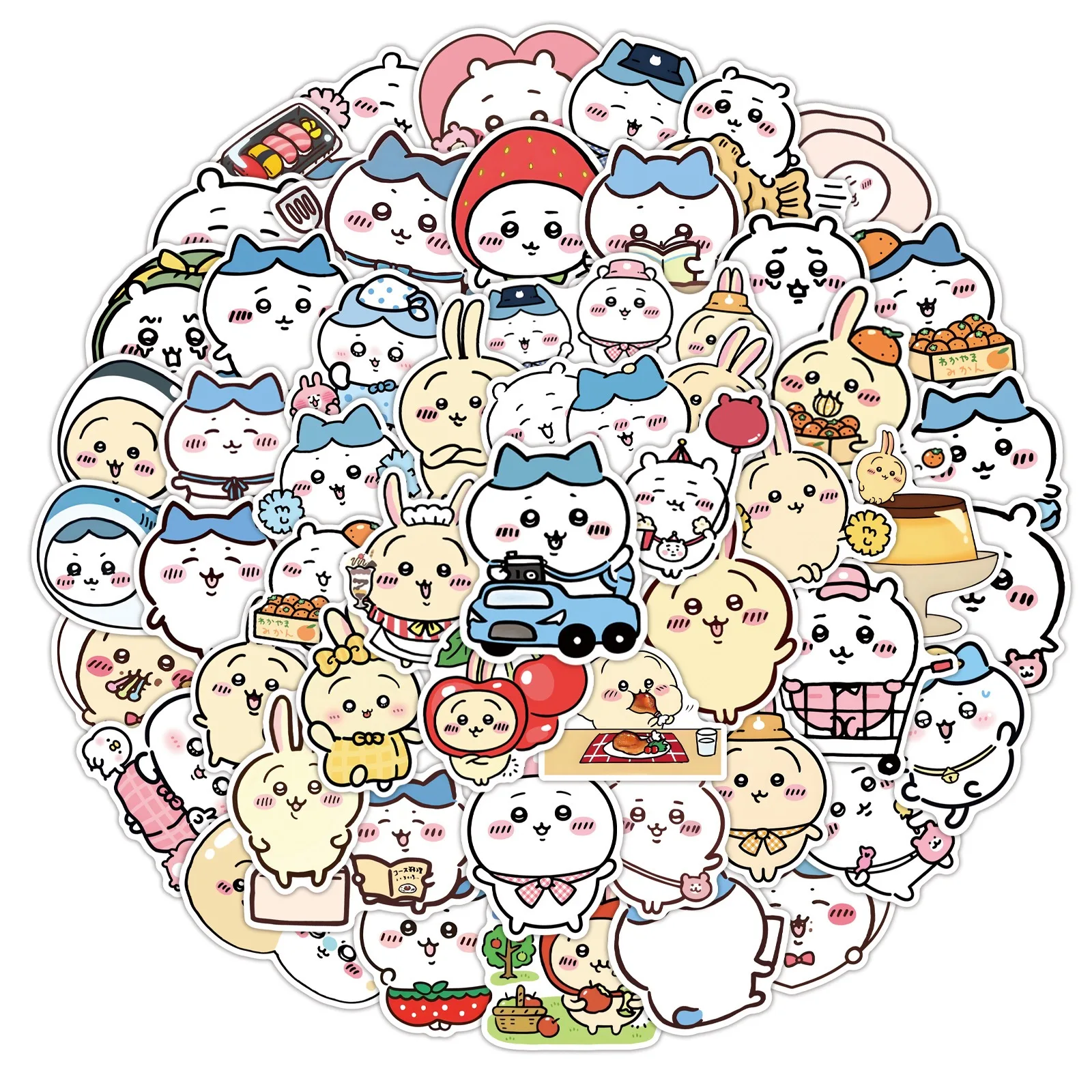 

10/50pcs Kawaii Chiikawa Cute Cartoon Stickers Motorcycle Decals DIY Water Cup Skateboard Car Kids Toys Sticker Gift Decoration