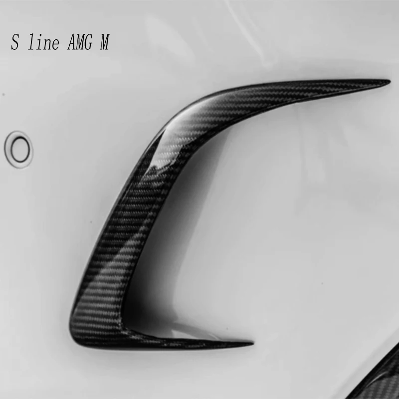 For Mercedes Benz C Class S205 Travel version Five door 5D 2015-2021 Car Bumper Lip Fog light Trim Rear Air Knife Cover sticker
