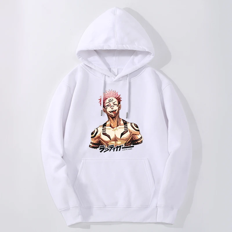 Jujutsu Kaisen Hooded Sweatshirts Mens Gojo Satoru Japan Anime Hoodies Harajuku Loose Hoody Streetwear Sudaderas Con Capucha