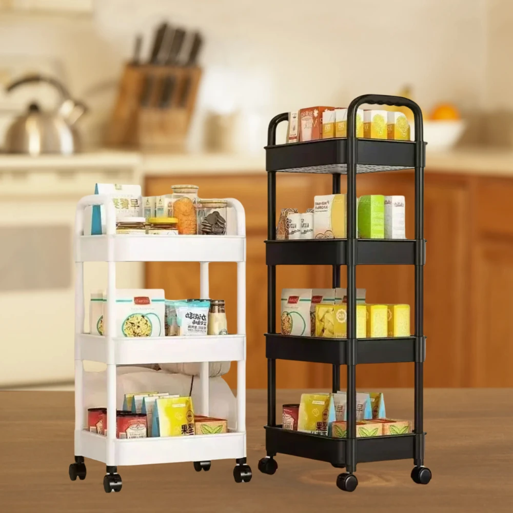 Multi-Layer Trolley Rack Kitchen Floor Bedroom Baby Snacks Mobile Bathroom Bathroom Storage Storage Rack