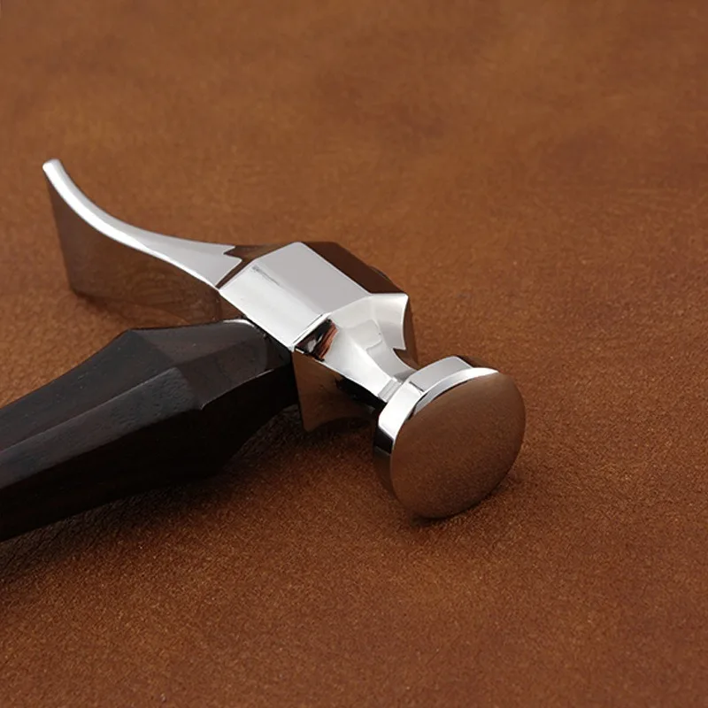 Portable Leather Tool Hammer Stainless Steel Wooden Handle DIY Handmade Professional Hammer Special Leather Smoothing Tools