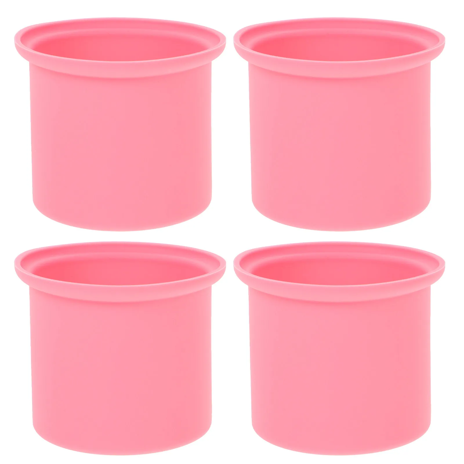 4Pcs Silicone Wax Pot Liner Reusable Flat Bottom Mini Wax Melt Warmer Bowls Hair Removal Waxing Supplies Silicone Bowl