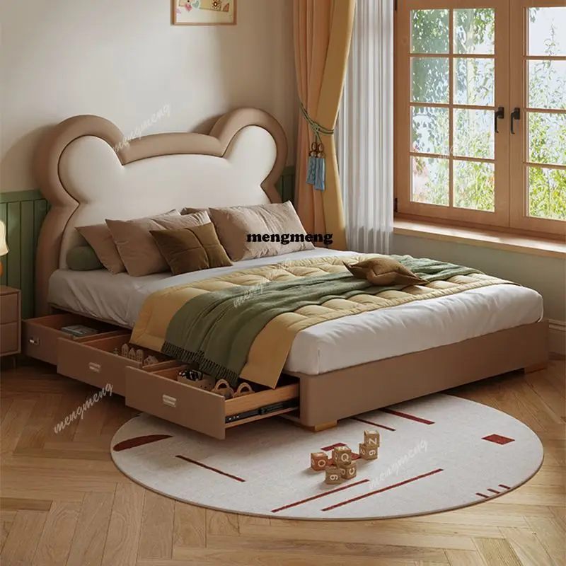 White Luxury Kids Beds Decoration Safety Normal Custom Wooden Kids Beds Single Modern Design Lettino Per Bambini Furniture Home