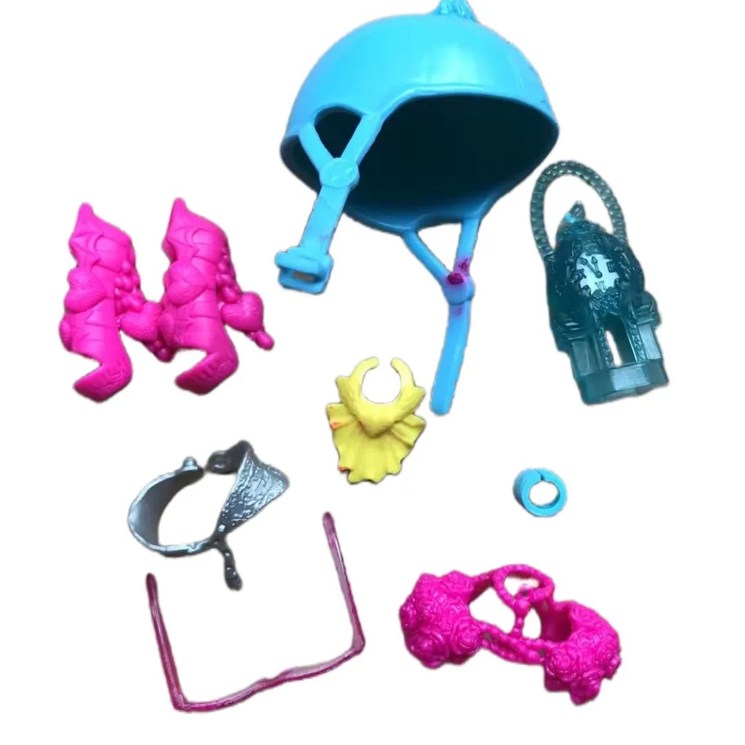 Monstering High Doll Accessories Decors Bags Hats Shoes Necklace Glasses Headbands Kids Playing House Doll Decors Girl DIY Toys