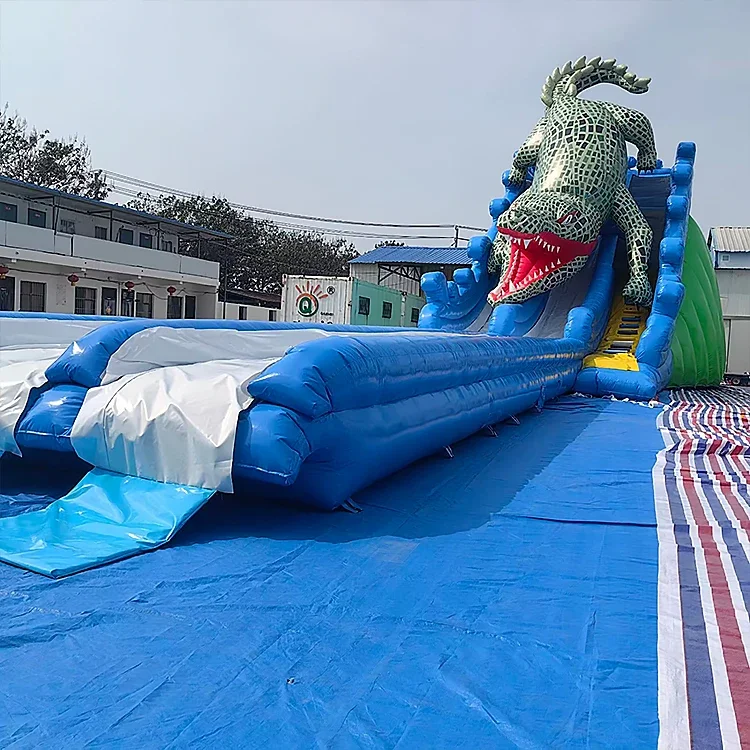 Pvc Air Tight Inflatable Dock Sea Lake Floating Yacht Pontoon Inflatable Mini Water Pool Slide