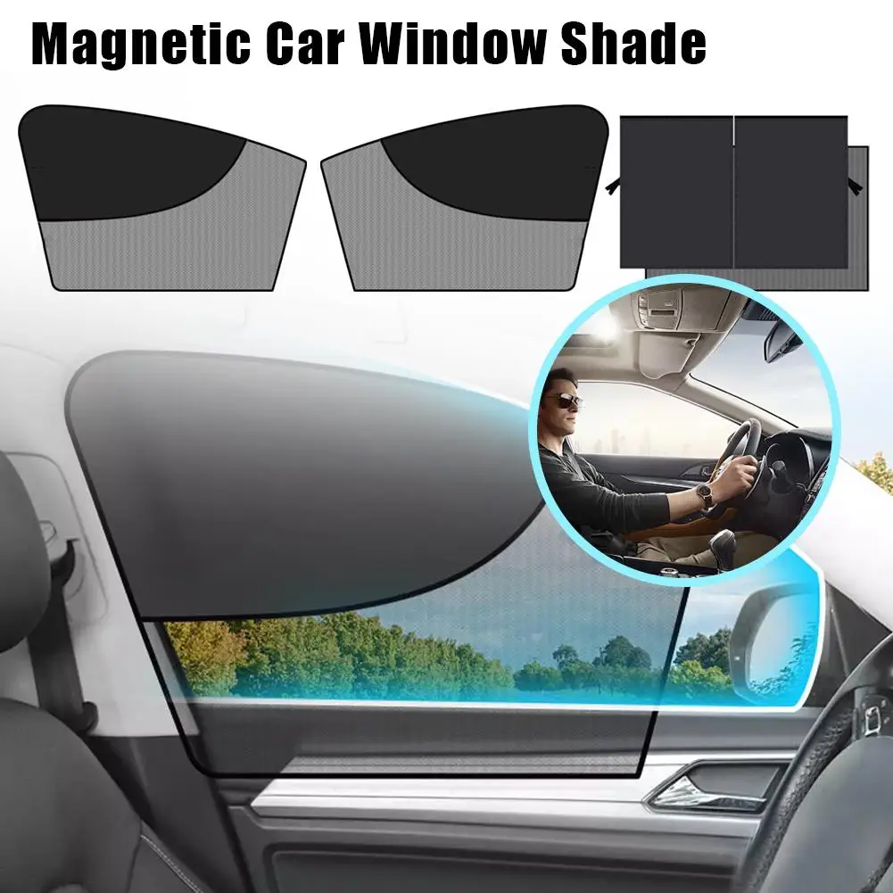 Car Sunshade Covers Cover Universal Windscreen Folding Magnetic Net Reflector Visor Auto Windshield Accessories Mosquito C7q1