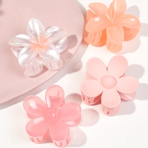 Pink Flower Claw Clips Haare für Frauen, groß, dünn, dick, lockig, 90er Jahre, Kieferclip, 3 8 Hauptverkäufe Rosa Flasche - №8