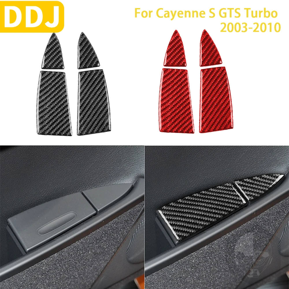 

For Porsche Cayenne S GTS Turbo 2003-2010 Accessorie Carbon Interior Rear Door Ashtray Trim Sticker Car Decoration