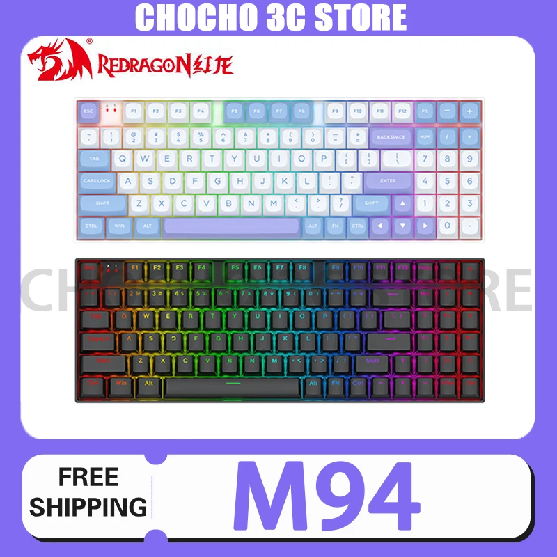 

Redragon M94 Mechanical Keyboard Magnetic Axis Wired 8k Keyboard Rgb 94key Custom E-Sports Game Keyboard For Desktop Gifts