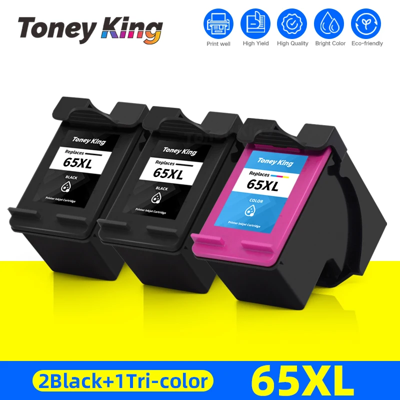 

TONEY KING 65 Refilled Ink Cartridge For HP 65 XL Cartridge For HP Deskjet 3700 3720 3721 3722 3723 3724 3730 3732 3733 3735