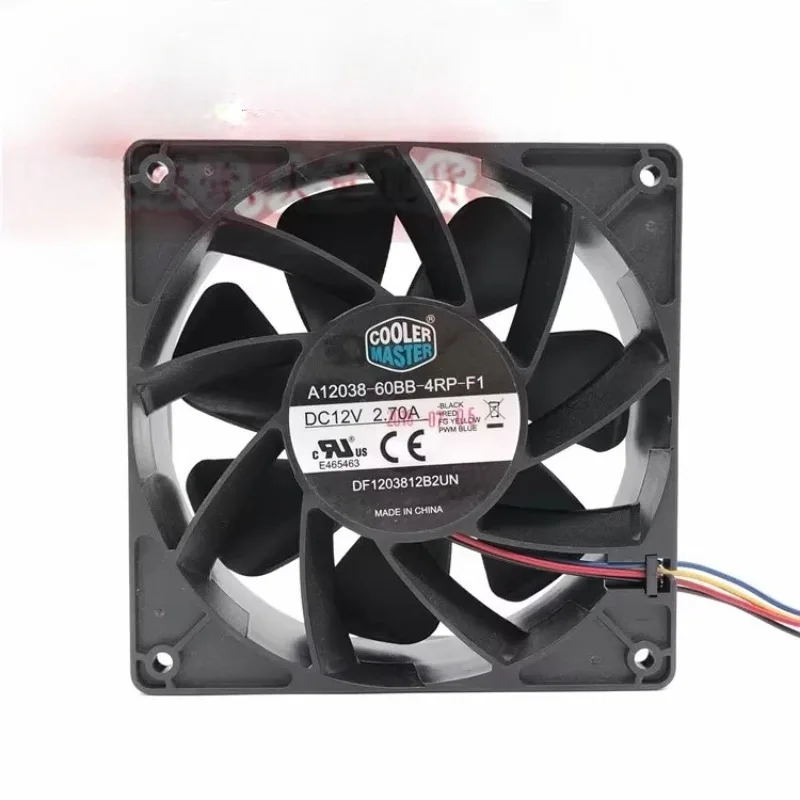 NEW Cooler Fan for Cooler Master A12038-60BB-4RP-F1 12038 12CM 12V 2.70A 4-wire PWM Violent Fan 120*120*38MM