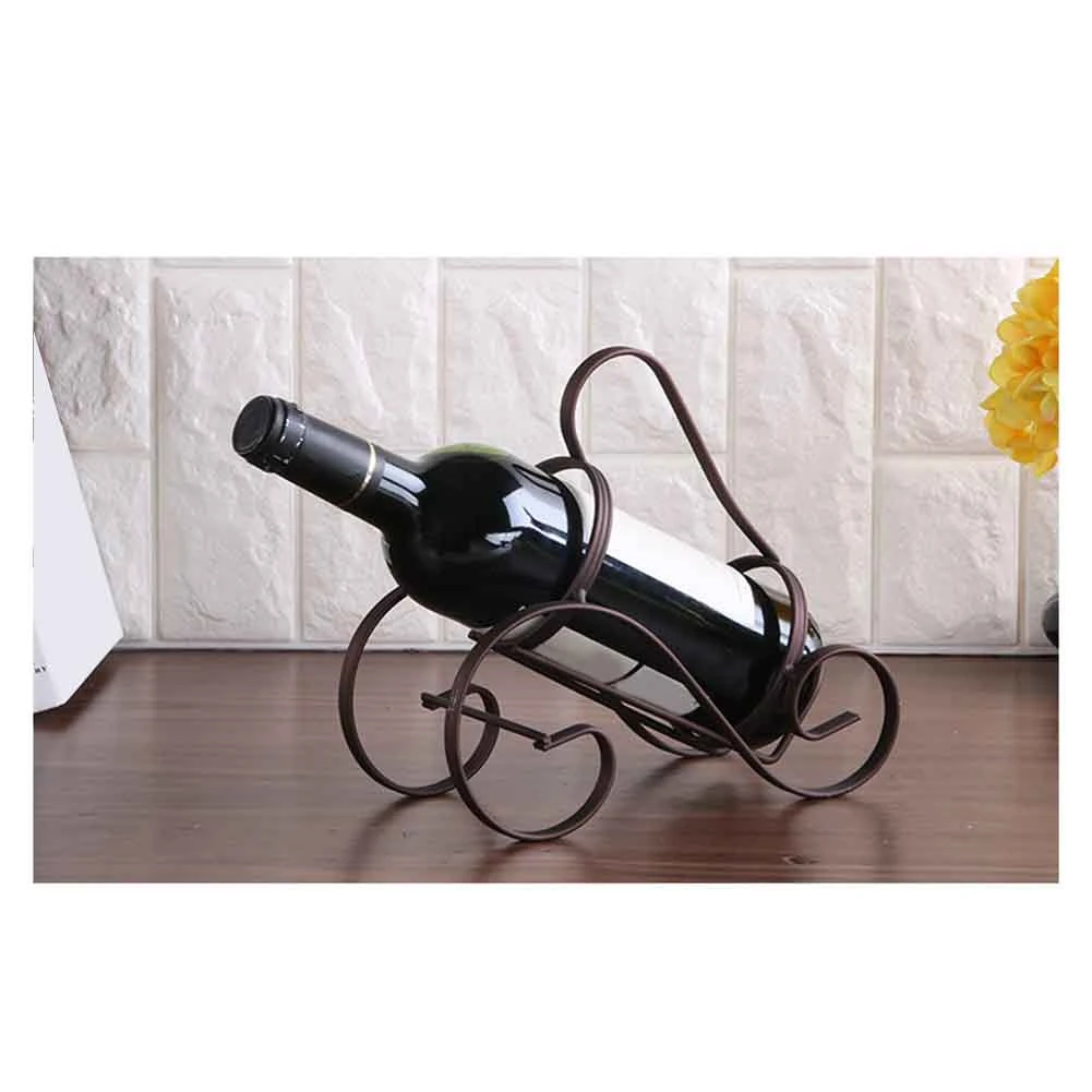 N04R Wine Rack Freestanding Wine Holder,Single Bottle Rack Countertop Wine Storage Holder Protector For Red Wine For Home Bar