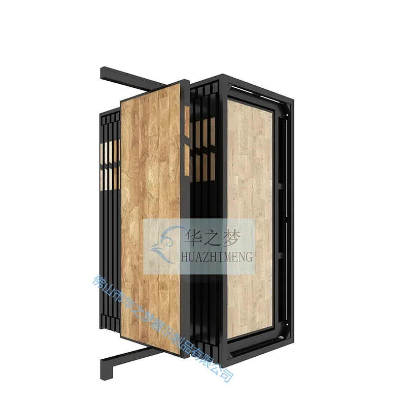 Custom Showroom Pull Out Rotating  Engineered Hardwood Flooring  Display Racks Oak Parquet Wood Timber Marble Tile Slab Stand