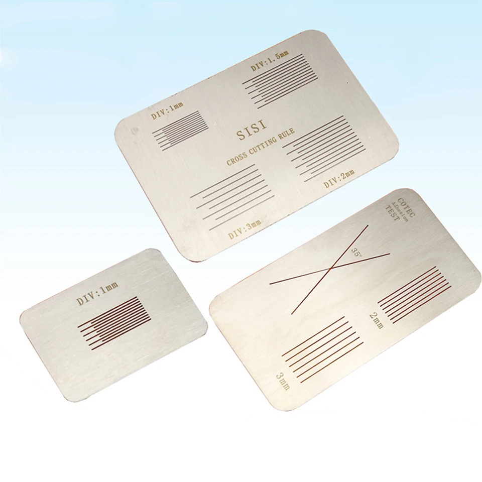 

Cross-Cut Test Plate with Guide Gauge | SISI Professional Paint & Plating Adhesion Tester | Precision Tool for ISO/ASTM Standard
