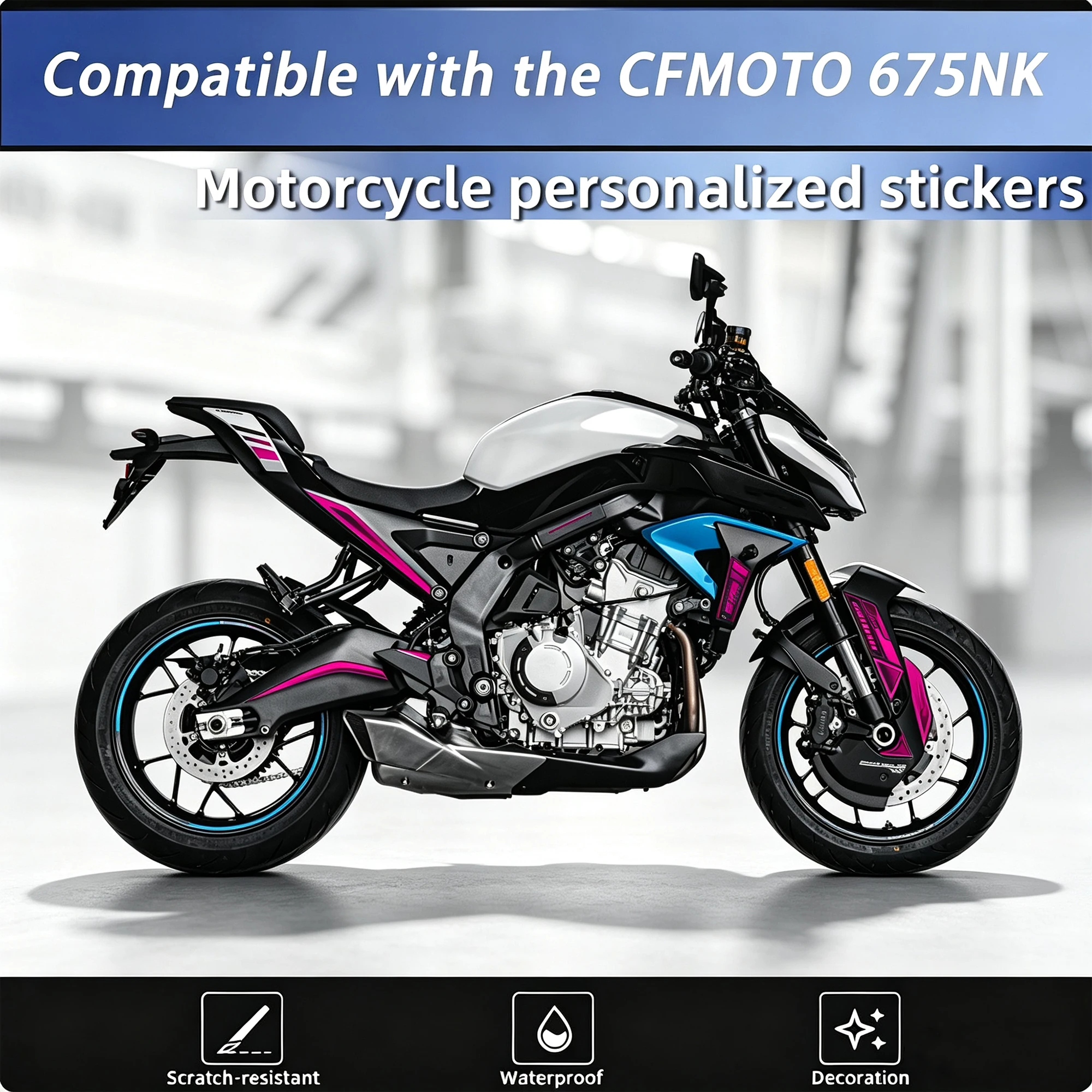 オートバイレーザー反射ボディステッカー燃料タンクガードデカール-2025-cfmoto-675nk-保護バイク改造パーツと互換性あり