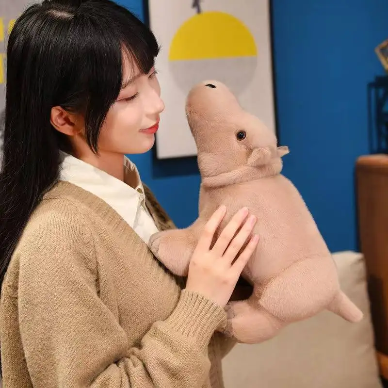 أحدث محاكاة دمية فرس النهر Kawaii محشوة ألعاب من نسيج مخملي دمية الكرتون أنيمي لطيف الأطفال هدية عيد ميلاد دمية عيد الميلاد #5