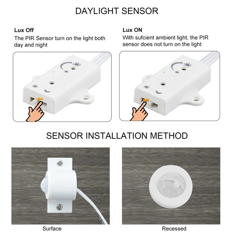 Motion Sensor LED Stair Pixel Lights Controller RGB LED Controller With Daylight Sensor Stair Lighting Controller Easy To Use