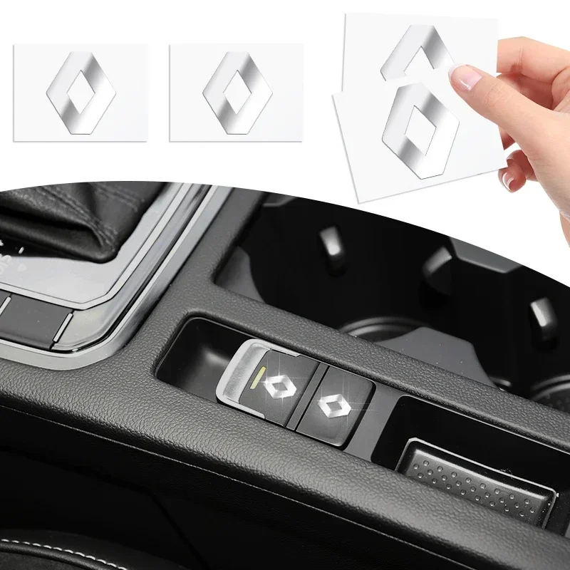 

2/5/10pcs Car Logo 3D Metal Stickers Decorative Accessories For Renault RS Clio Megane 2 3 4 Captur Trafic Twingo Scenic 2