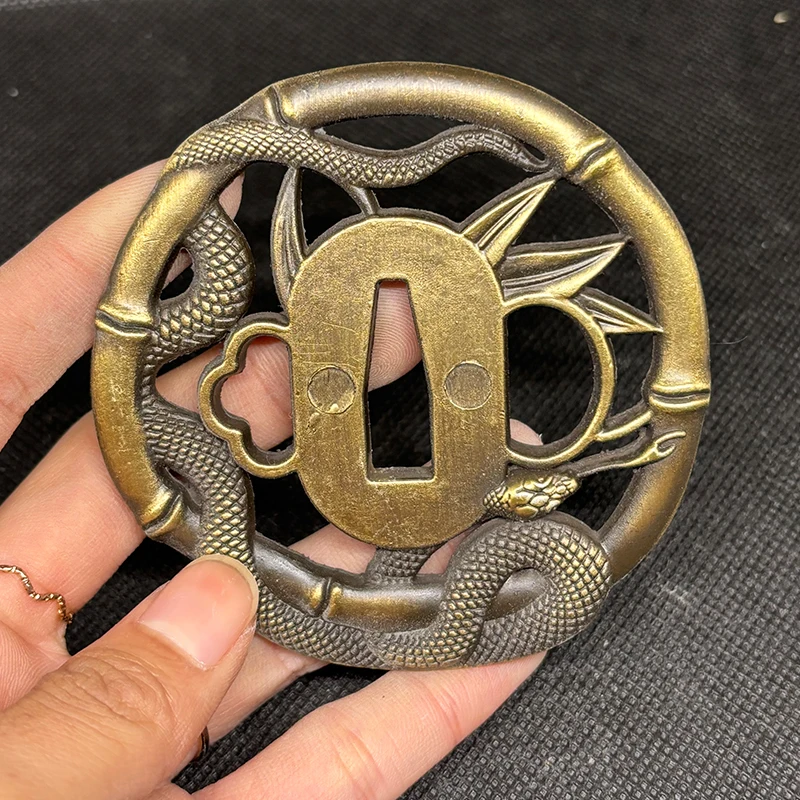 Alloy Snake Element Swords Fittings,Nice Tsuba,Handmade Menuki,Kashira Fuchi,For Katana Sword - view 3