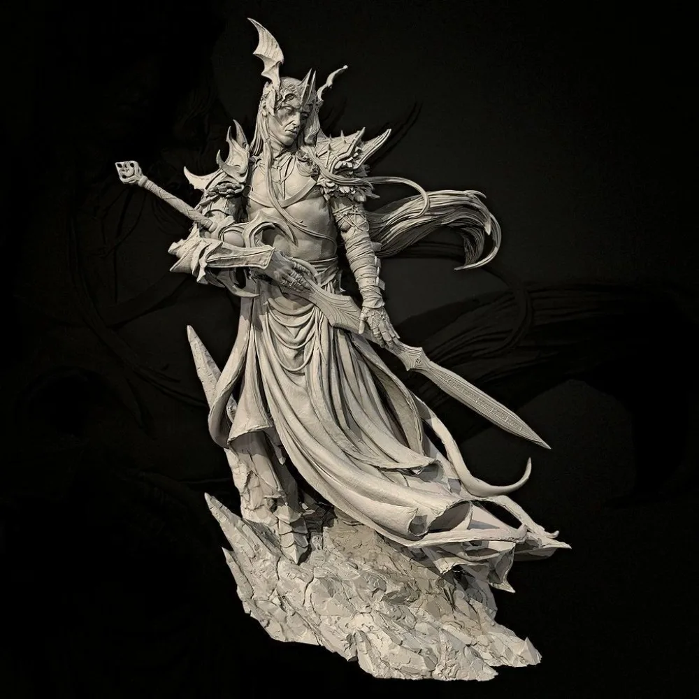 55mm 75mm 95mm Sir Deepsea Longsword 3D Printed Resin Model Blank Figurine Miniature DIY Self-assembly Coloring Decoration Craft