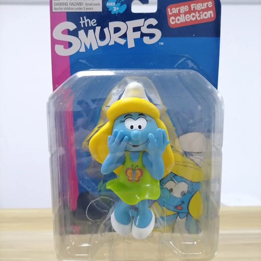 Original TheSmurfs Doll Anime Blue Elf Action Figures Cute Model Toy Ornaments Collectible Children Birthday Gifts