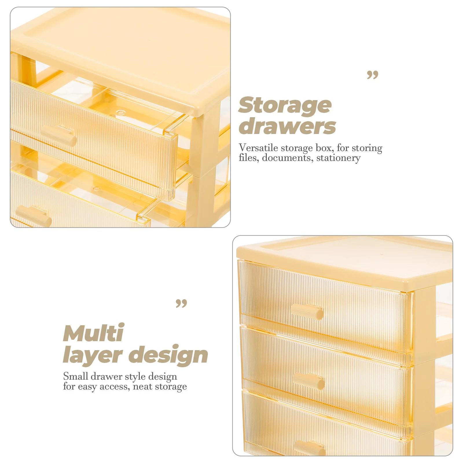

Plastic Drawer Cabinet Desktop Organizer Multi-Layer Small Drawer Storage Box Practical Storage Case for Office