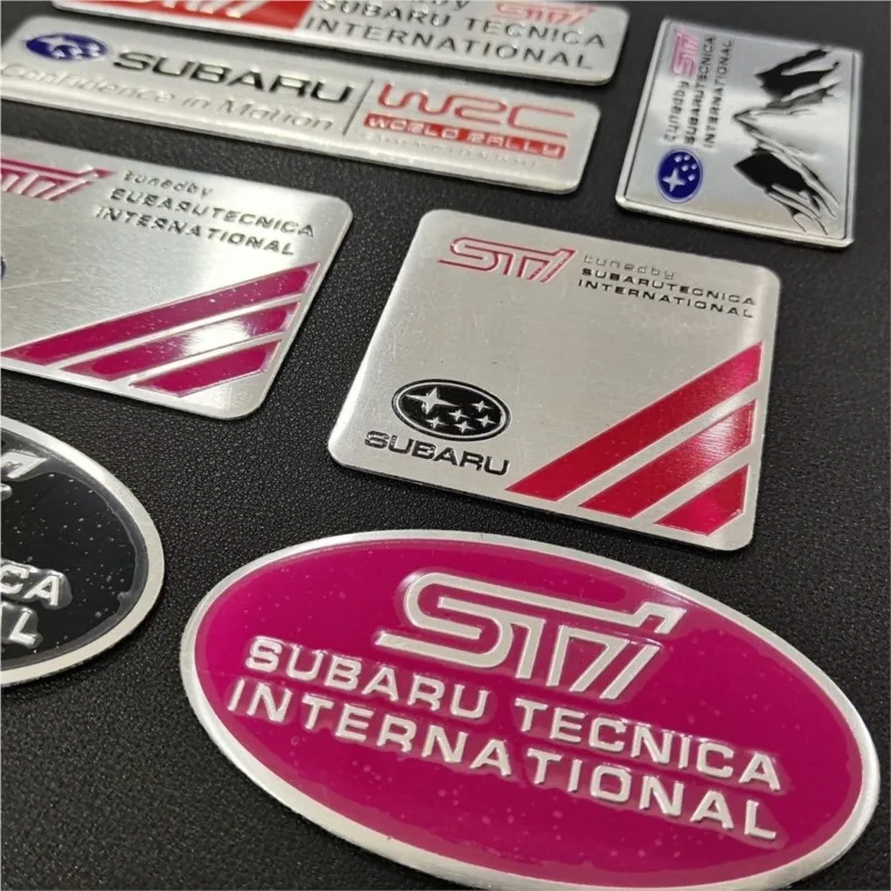 جسم السيارة شعار الجذع ثلاثية الأبعاد ملصقات معدنية شارة الشارات ملحق لسوبارو STI فورستر امبريزا ليجاسي Outback XV BRZ WRX Tribeca #2