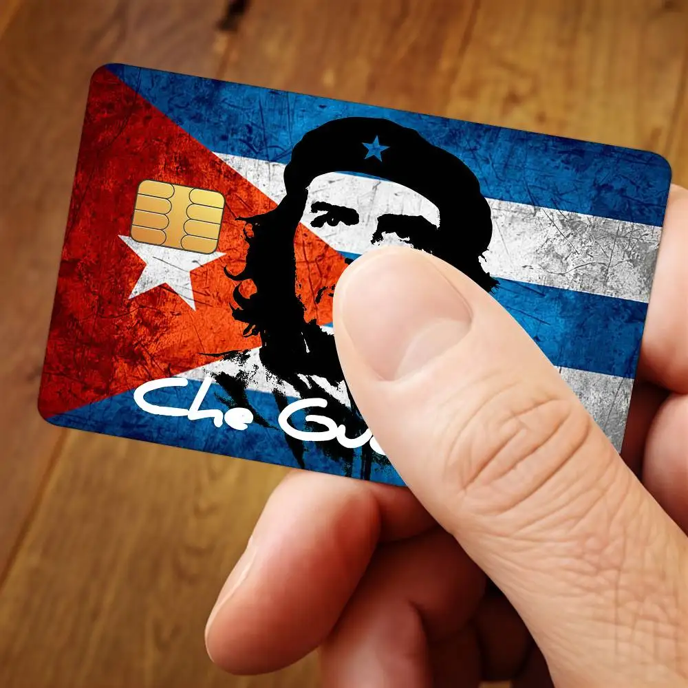 Che Guevara Credit Card Public Transportation Cards Protective Sticker Waterproof Card Face Decoration 4PCS