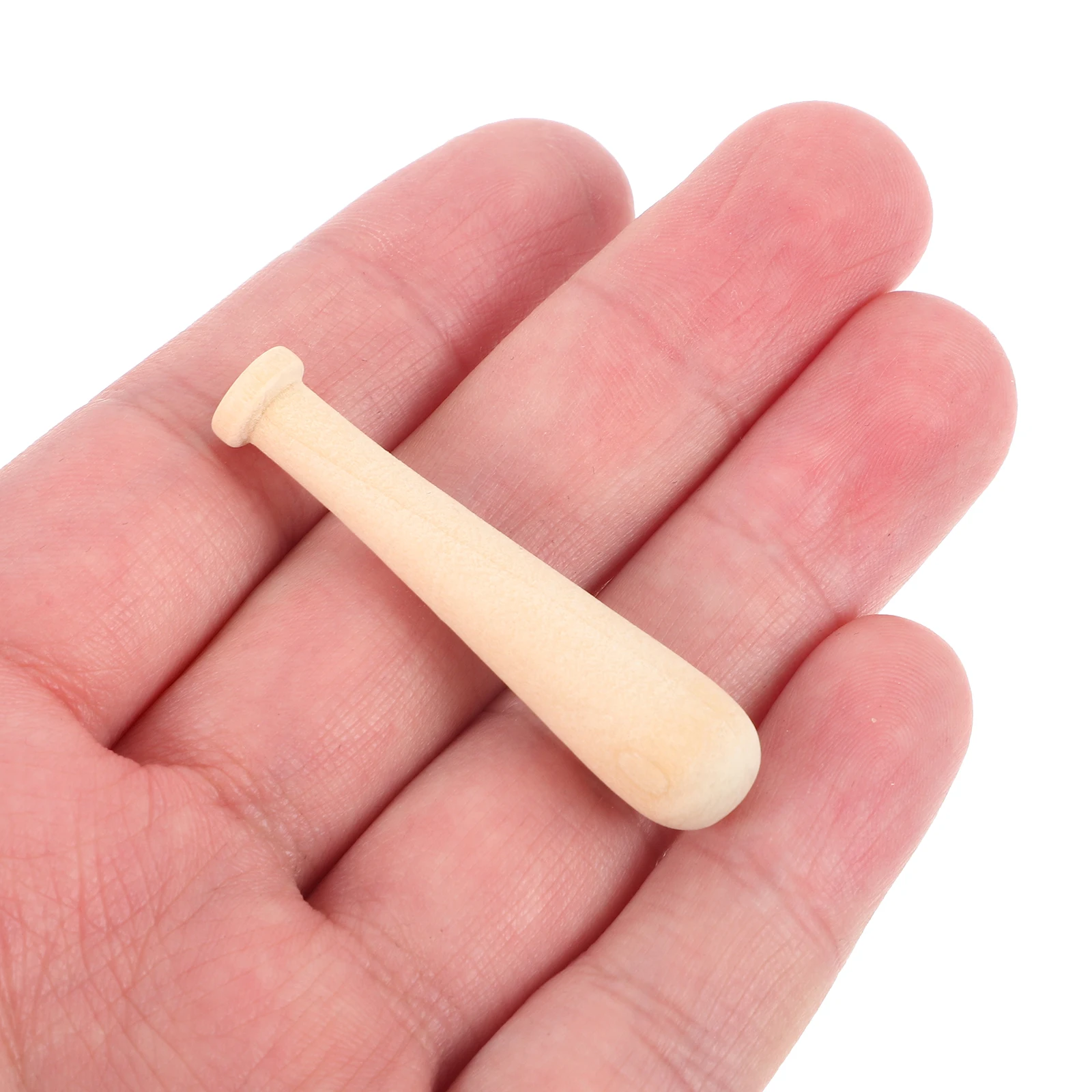 10 個ミニ野球クラフトプロジェクト木製落書きモデル小さなスティックおもちゃボール DIY 装飾軽量コンパクト