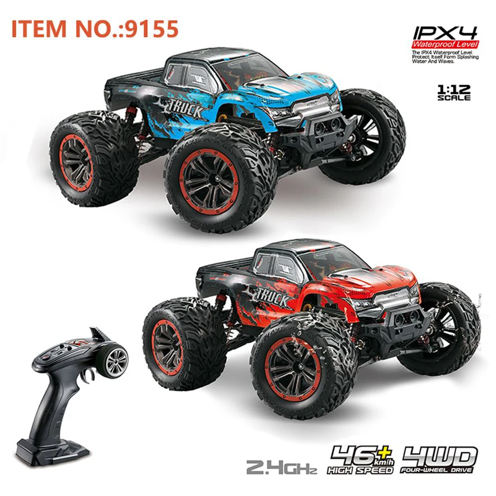 Xinlehong XLH 9155 RTR 1/12 2.4G 4WD 45km/h RC Car Off-Road Truck High Speed Racing Monster Vehicles Models Toys