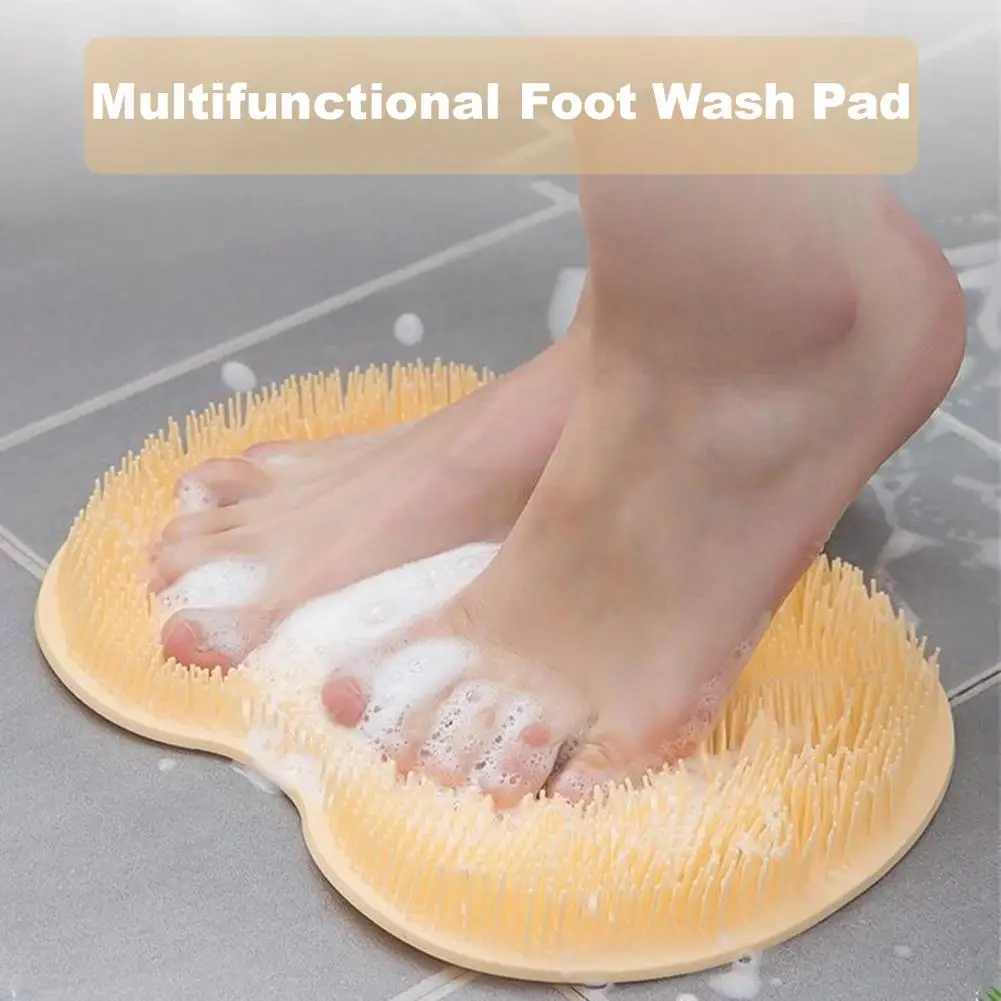 Anti-slip Bath Brush Bath Foot Massager Mat with Suction Cup Design Shower Massage Brush Anti-slip Scrubber for Relaxing Bath