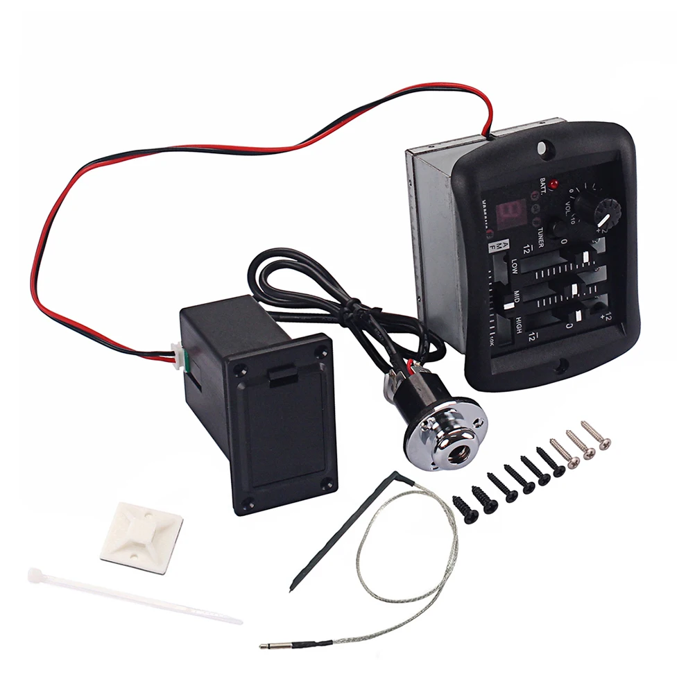 

Guitar Eq Musical Instrument Equipment Four Paragraphs Mini Acoustic Pickup Ukulele for Violin Digital Tuner