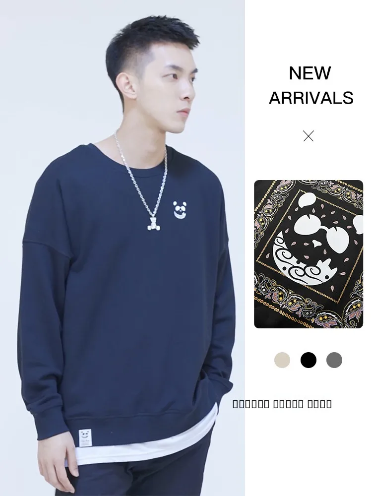 

Roer Panda Trendy Brand Hoodie Color Youth Spring Autumn ex Couple Sports Casual Long Sve Overhead irt