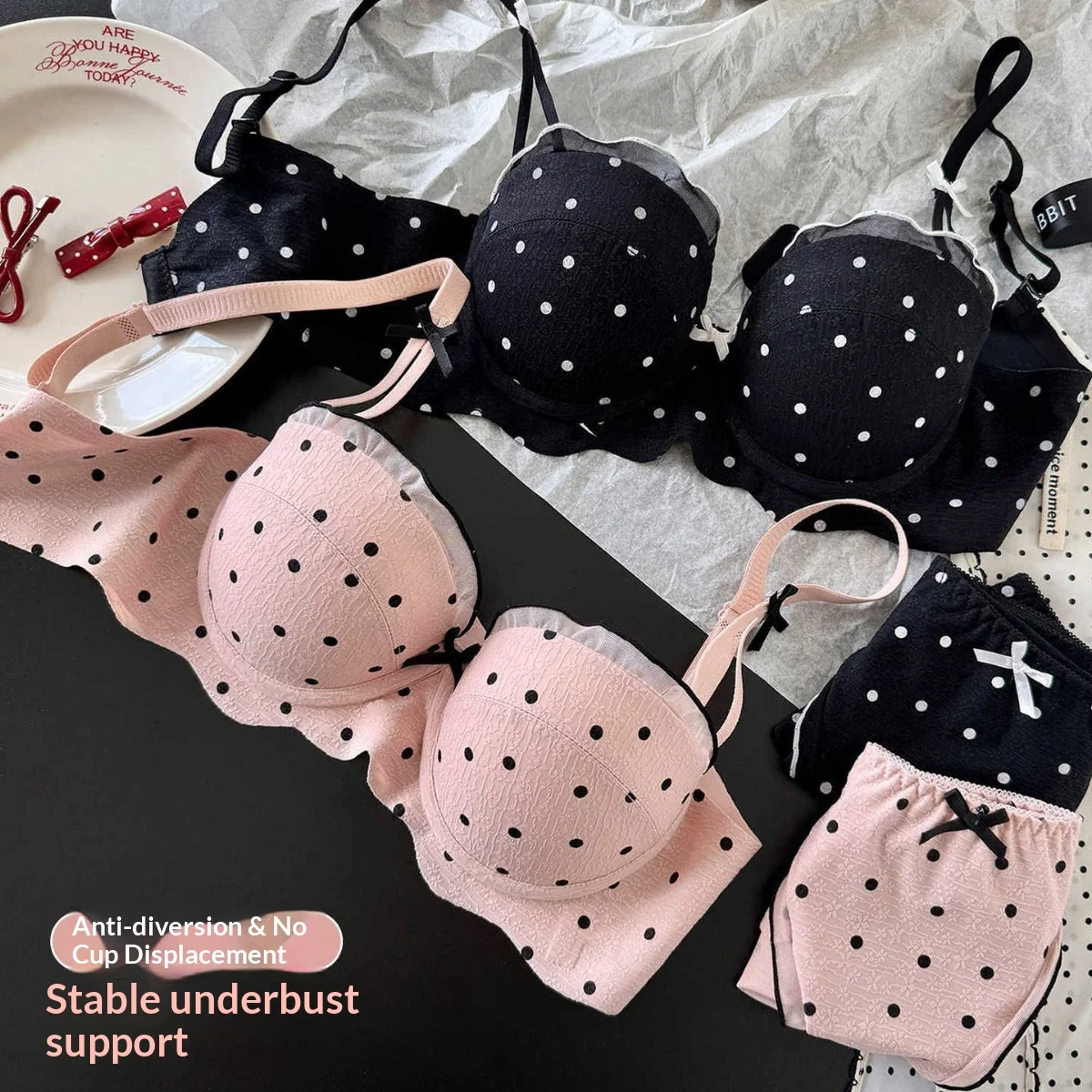Lace Polka Dot Bra Two-Piece S - огляд і ціна Cotton Bra Everyday