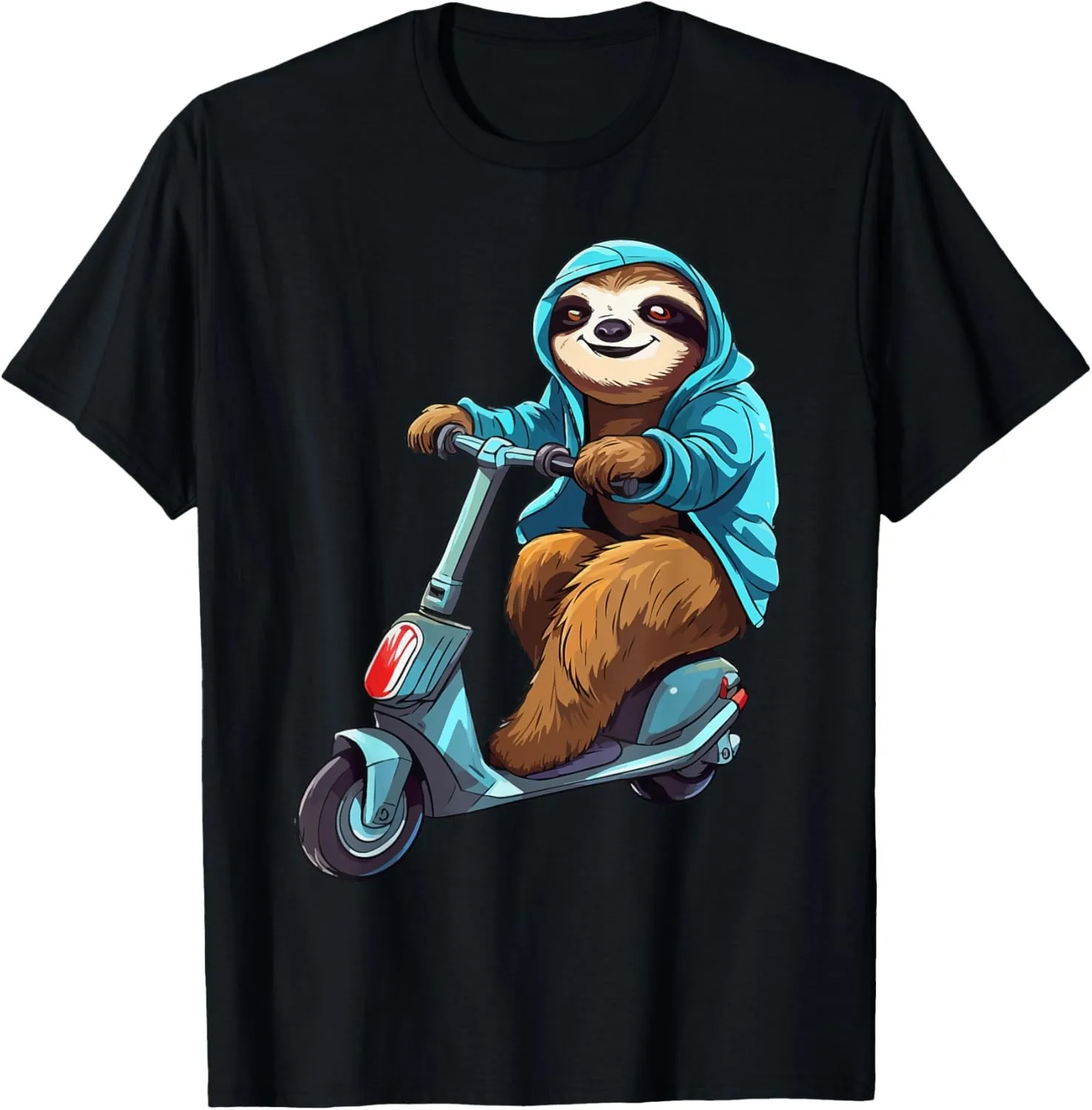 Octopus -Cool-Raccoons- Dinosaur Rides An E-Scooter Tee with Squid Electric Scooter T-Shirt Y2k Harajuku Funny Shirt Camisas
