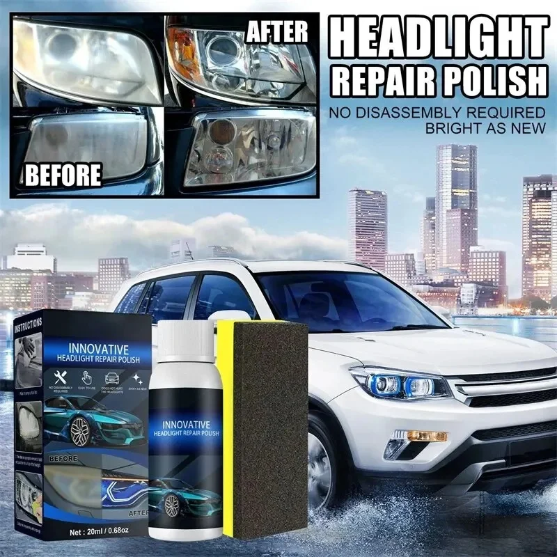 Car Headlight Repair Fluid Innovative Headlight Repair Polish Cleaner Agent Restoration Instantly Remove Oxidation Dirt Haze