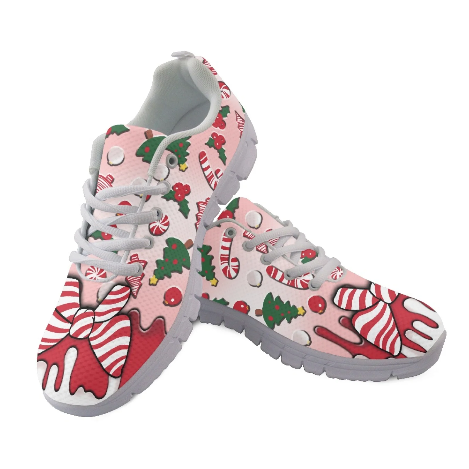 Coloranimal Candy Cane Cheer 2026 Trending Fitness Shoes Women Running Sport Shoes Lightweight Sports Trainers for Womens