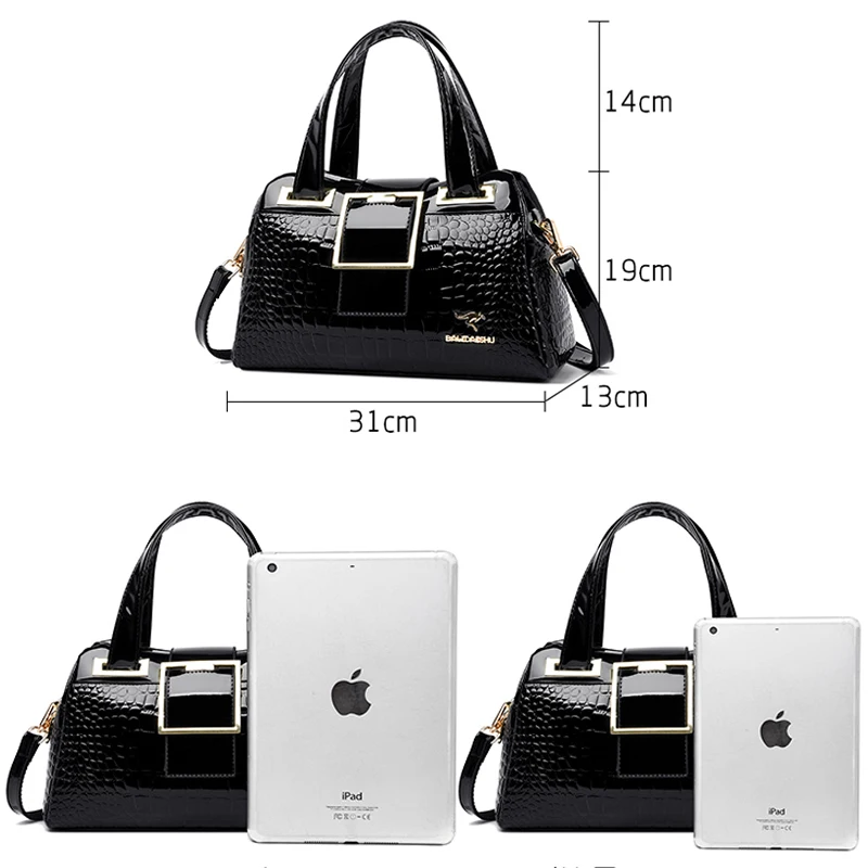 Bolso de hombro de cuero con letras para mujer, bolsa de mano de gran capacidad, de lujo, a la moda, de diseñador, 2023