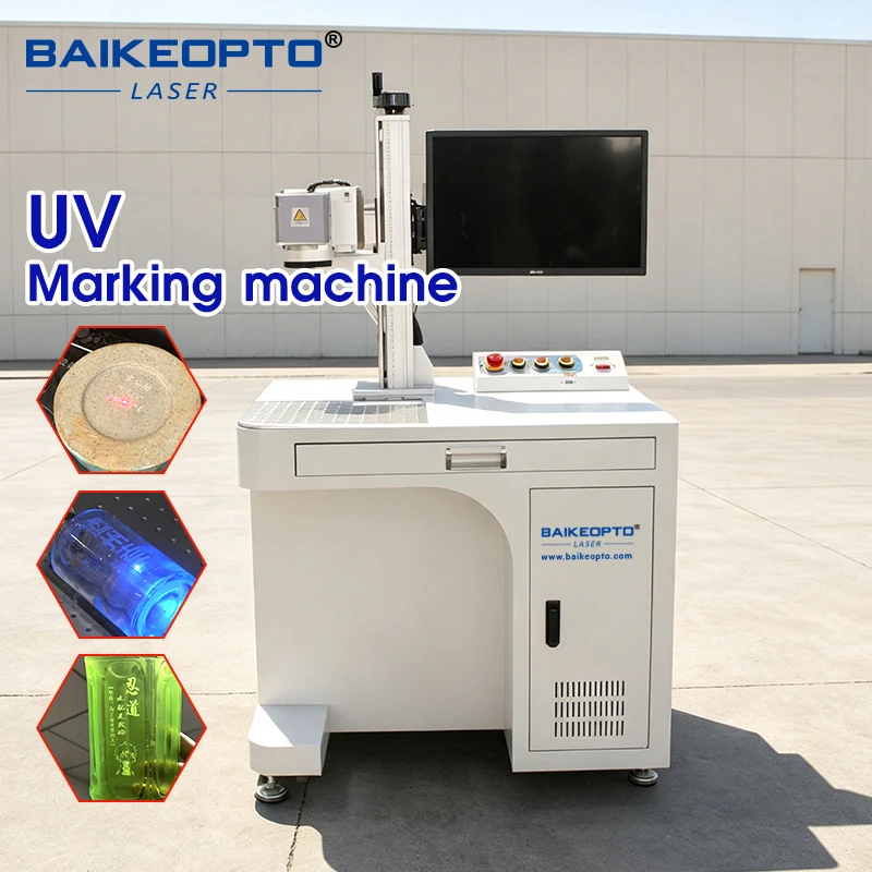 UVM-10M 10W  UV Laser Marking Machine for Metal Plastic Crystals Wood Glass eco-friendly  Engraving Marking Machine